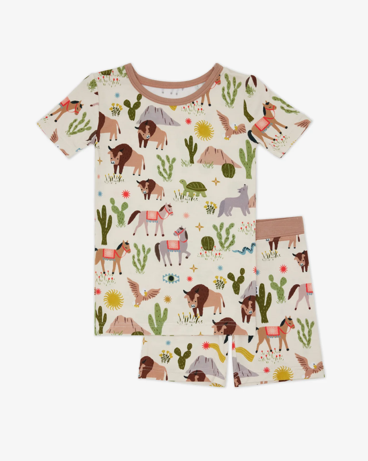 Wild Frontier Two-Piece Short Sleeve & Shorts Pajama Set - Image 4