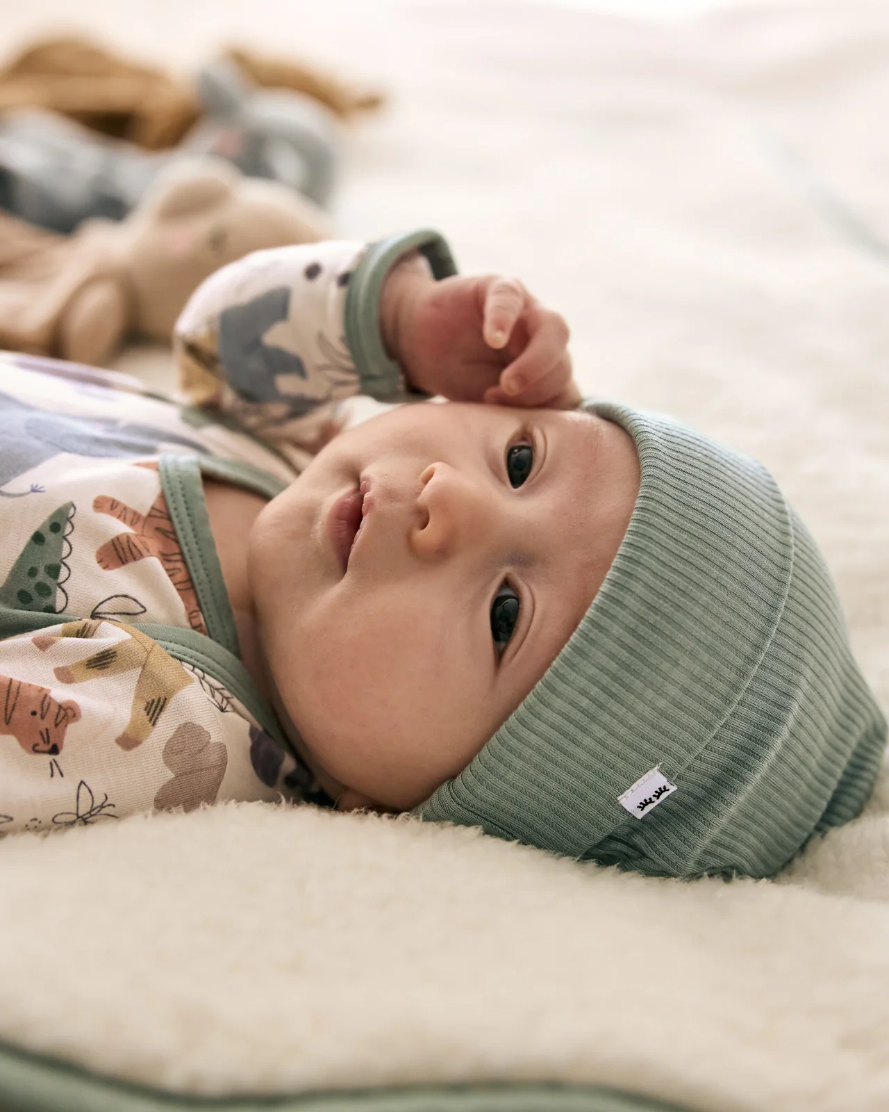 Willow Ribbed Infant Beanie - Image 4